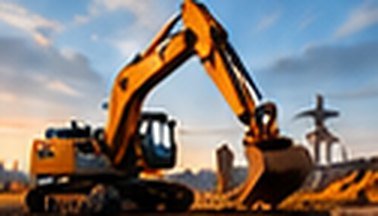 Excavator on a construction site